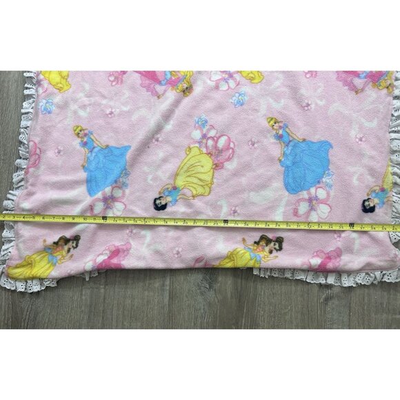 Vintage 90s Disney Princes Pink Fleece Throw Blanket For Toddler 50 x 40 - Picture 14 of 14